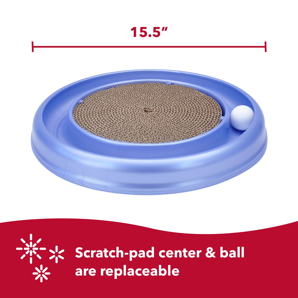 Bergan Coastal Pet Turbo Scratcher non-slip-bottom keeps play steady.