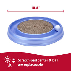 Bergan Coastal Pet Turbo Scratcher non-slip-bottom keeps play steady.