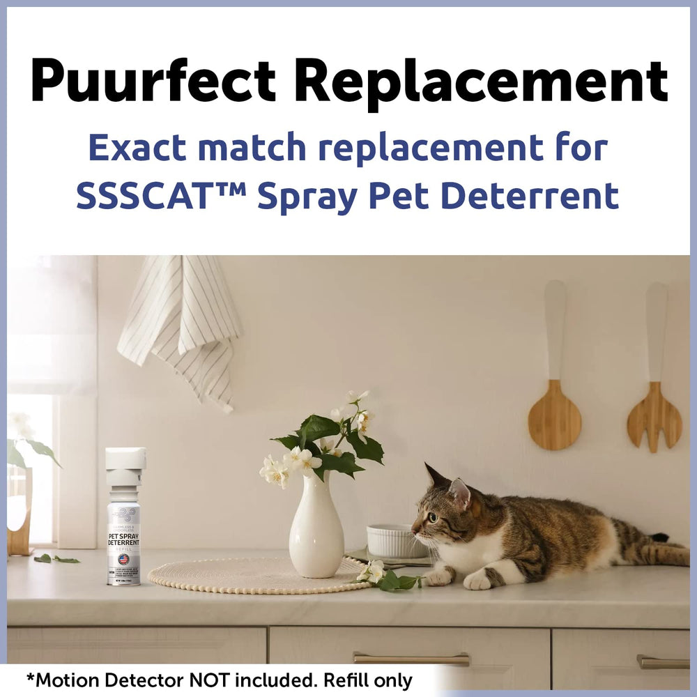 Berkland cat deterrent refill shown on furniture to reduce unwanted scratches