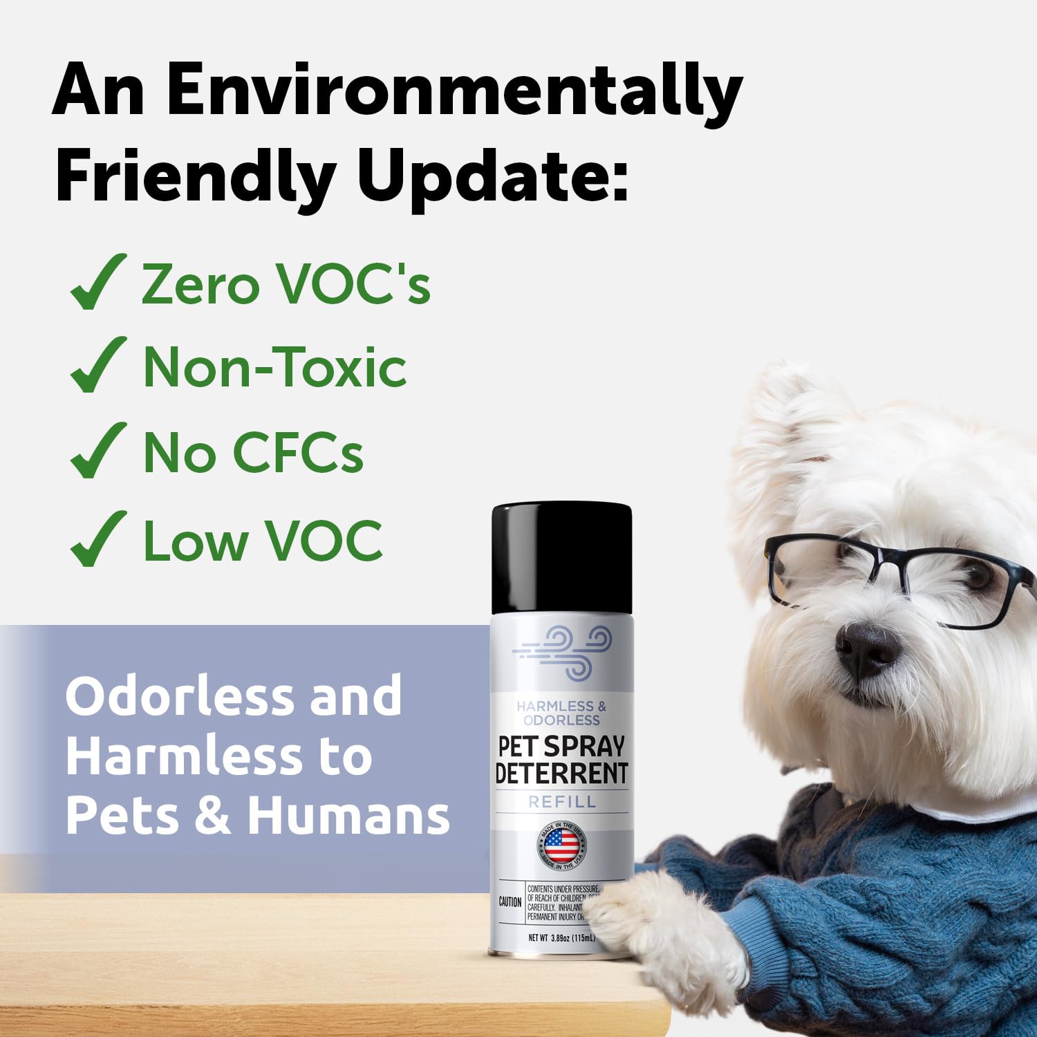 Berkland air-burst refill demonstrates a safe, odorless training option for pets.
