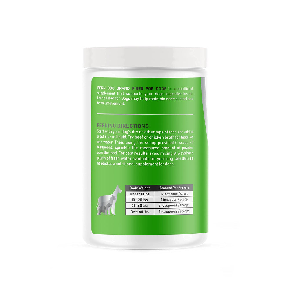 Bern Dog Brand Fiber for Dogs dehydrated beet root powder closeup highlights natural ingredients.