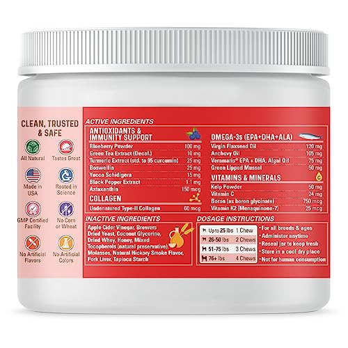 Bernie's Marvelous Mobility soft chews arranged for convenient daily dosing.