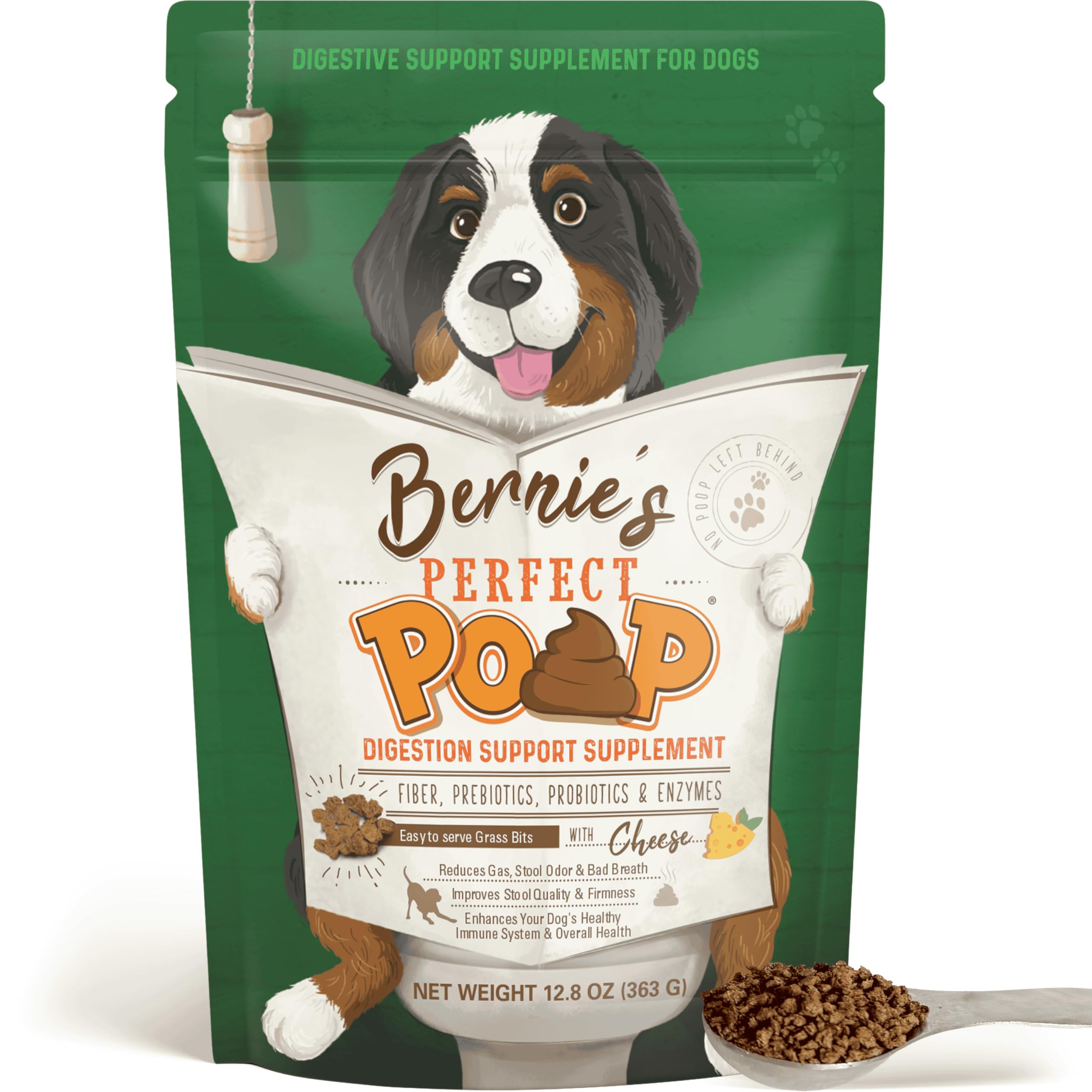 Bernie's Perfect Poop bolsa de fibra natural para apoyo digestivo diario