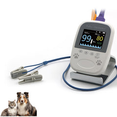 BERRY AM1000A-Vet front display shows real-time SpO2 and pulse rate.