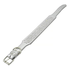 Berry Pet Rhinestones Collar side view highlighting 2-inch wide strap