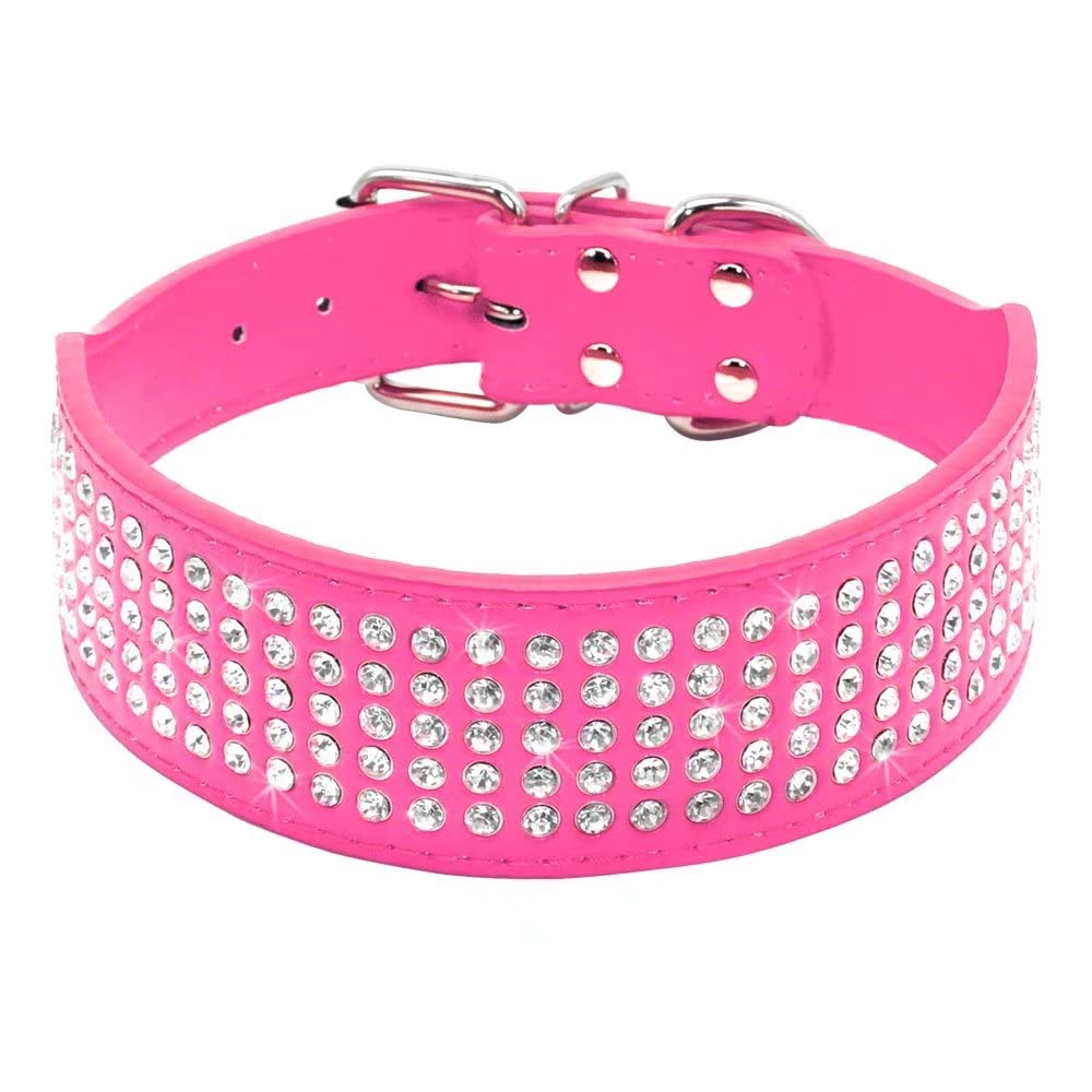 Berry Pet rhinestones dog collar close-up showing crystal bling for stylish photos