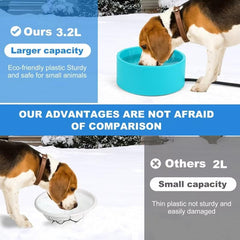 Berverra BPA-free plastic bowl offers safe drinking for pets.