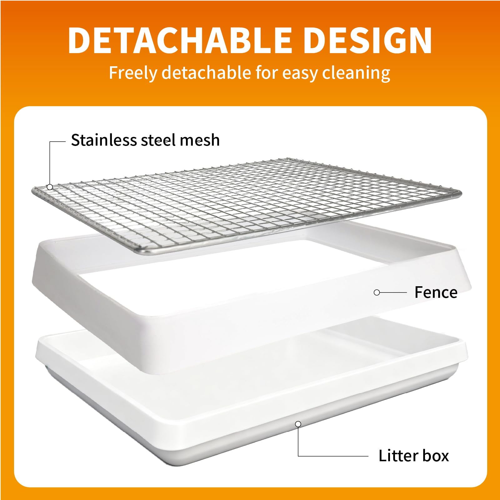 BESNEW dustpan and broom included for quick cleanup after feeding