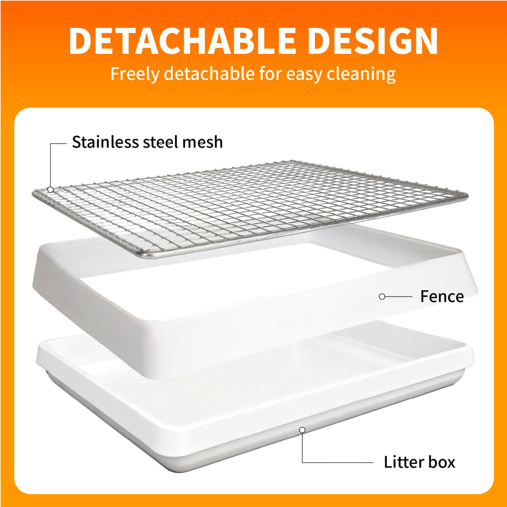 BESNEW dustpan and broom included for quick cleanup after feeding