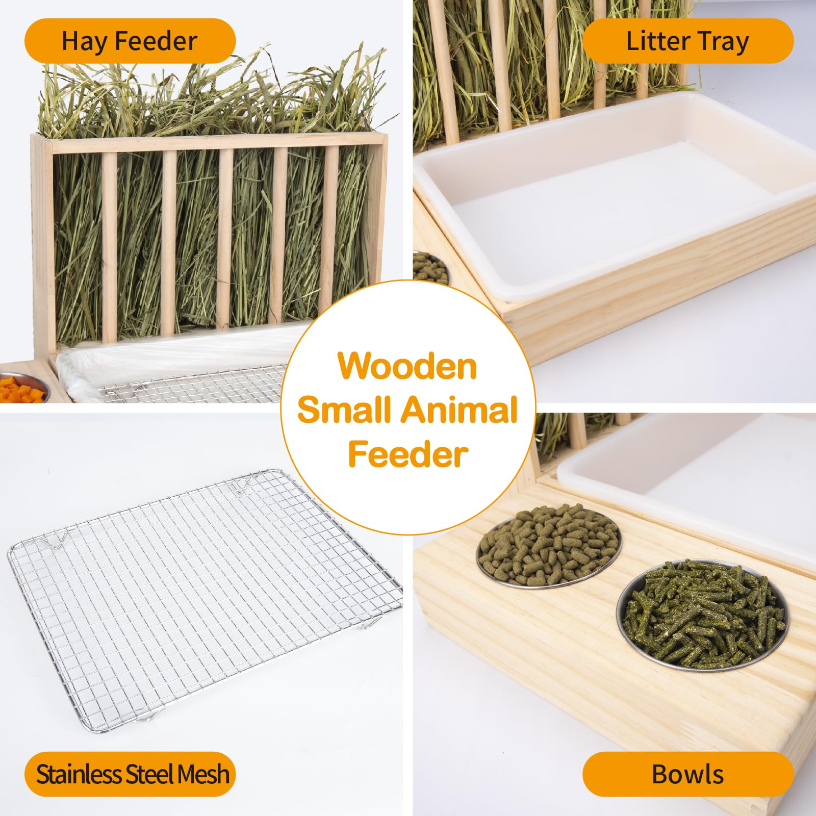 BESNEW large-capacity hay feeder ensures constant access to fresh hay.