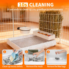 BESNEW upgraded metal hay rack in use demonstrates durability