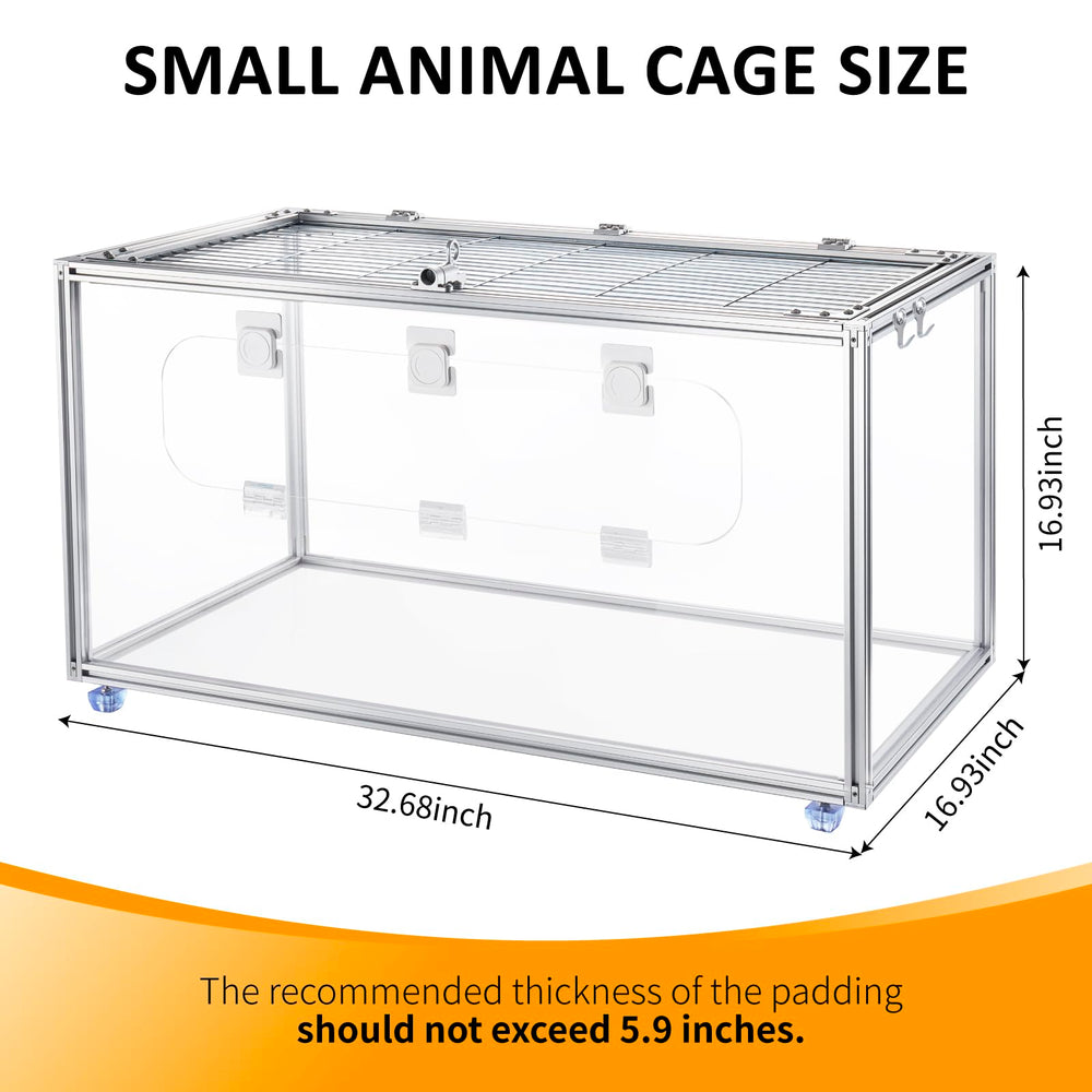 BESNEW ventilation iron mesh top cage demonstrates ample airflow for pets.