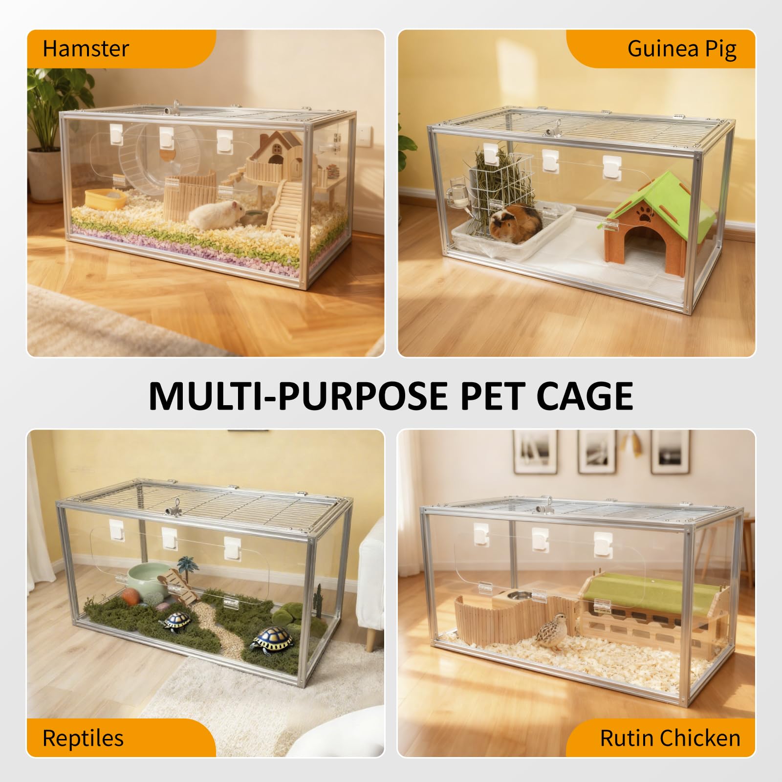 BESNEW versatile enclosure image shows adaptable use for small pets.