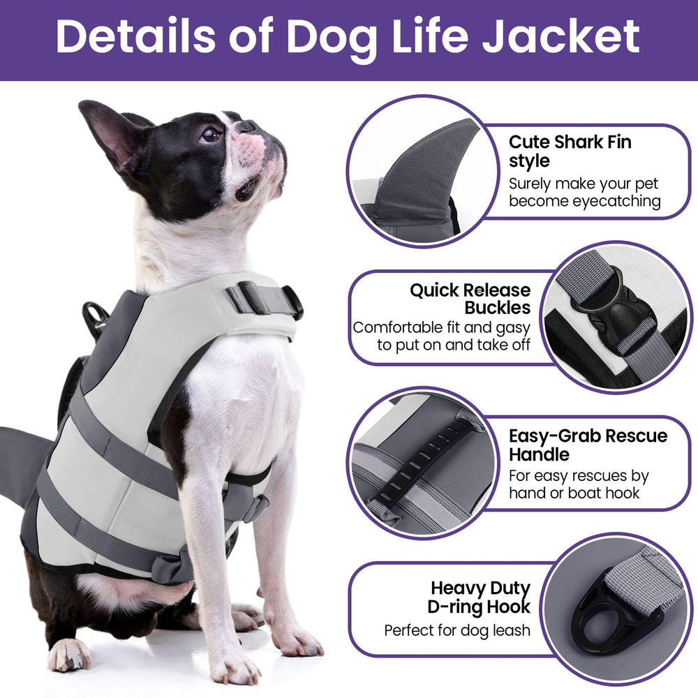 Bess Bridal dog life jacket-d-ring-leash-attachment keeps leash options secure during outings.