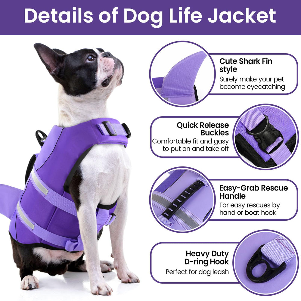 Bess Bridal dog life jacket durable fabric provides quick-drying, comfortable wear.