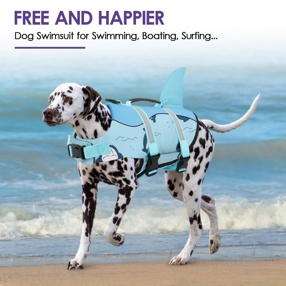 Bess Bridal dog life jacket reflective-trims improve visibility in low light