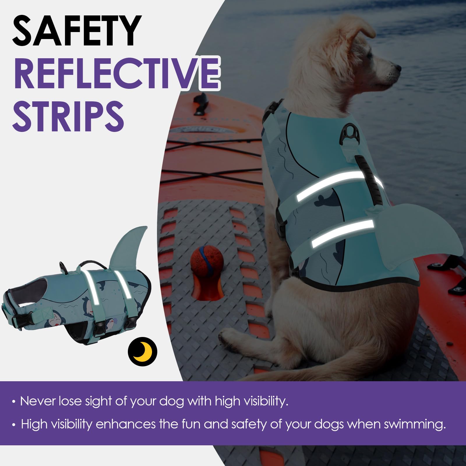 Bess Bridal dog life jacket secure-belly-neck-straps for a snug fit