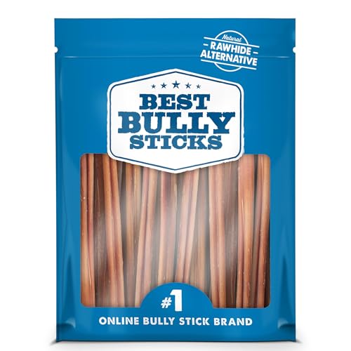 Best Bully Sticks 12inch pack offers a long-lasting chew for large dogs.