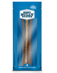 Best Bully Sticks 12inch pack closeup, durable chew for large dogs.