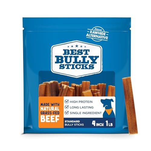 Best Bully Sticks 4inch bully stick pack 16oz; durable chew for small dogs.