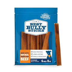 Best Bully Sticks 6 Inch chew pack hero showing durable chew for dental-friendly play