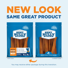 Best Bully Sticks 6 Inch chew closeup focusing on natural beef chew and long-lasting satisfaction