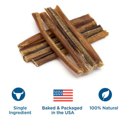 Best Bully Sticks 8 oz pack image emphasizing protein-packed beef chew for medium or large dogs