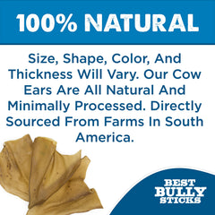 Best Bully Sticks cow ears pack 15 count shows value and variety.