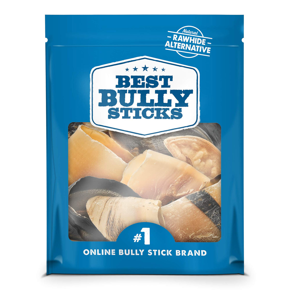Best Bully Sticks cow hooves dense texture for dental cleaning chews.