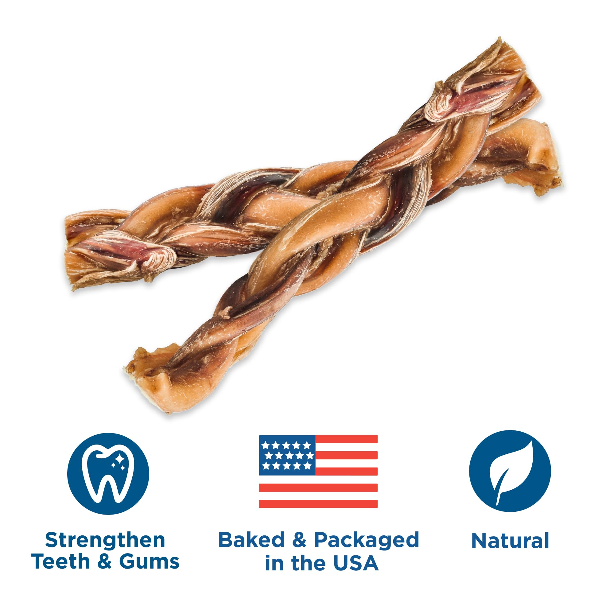 Best Bully Sticks braided chew promotes tartar-scraping during chewing.