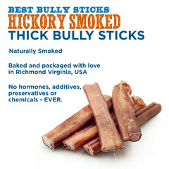 Best Bully Sticks dental-health-6in-chew image showing potential plaque reduction during chewing