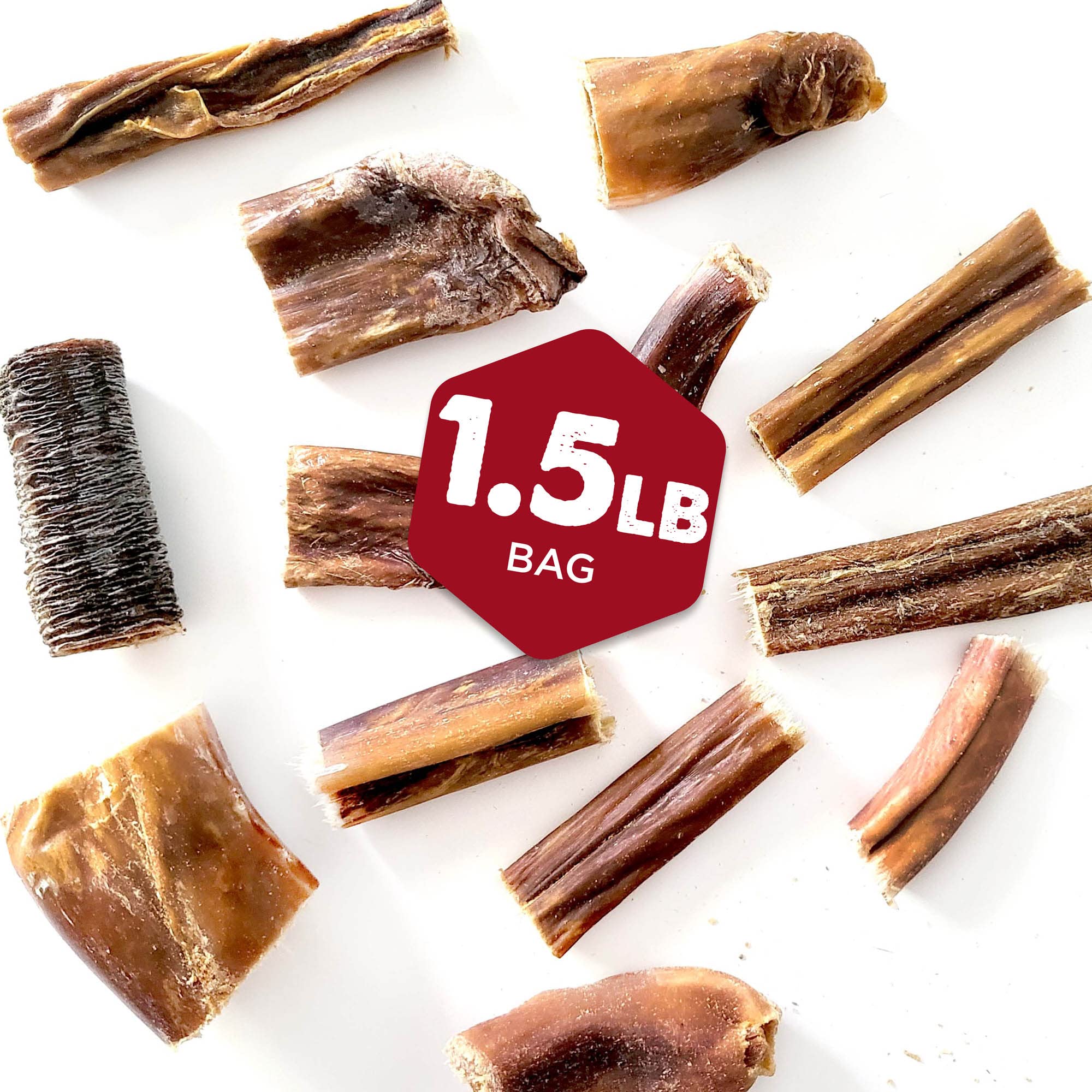 Best Bully Sticks gullet bites packaging made in USA, All-natural beef reward.