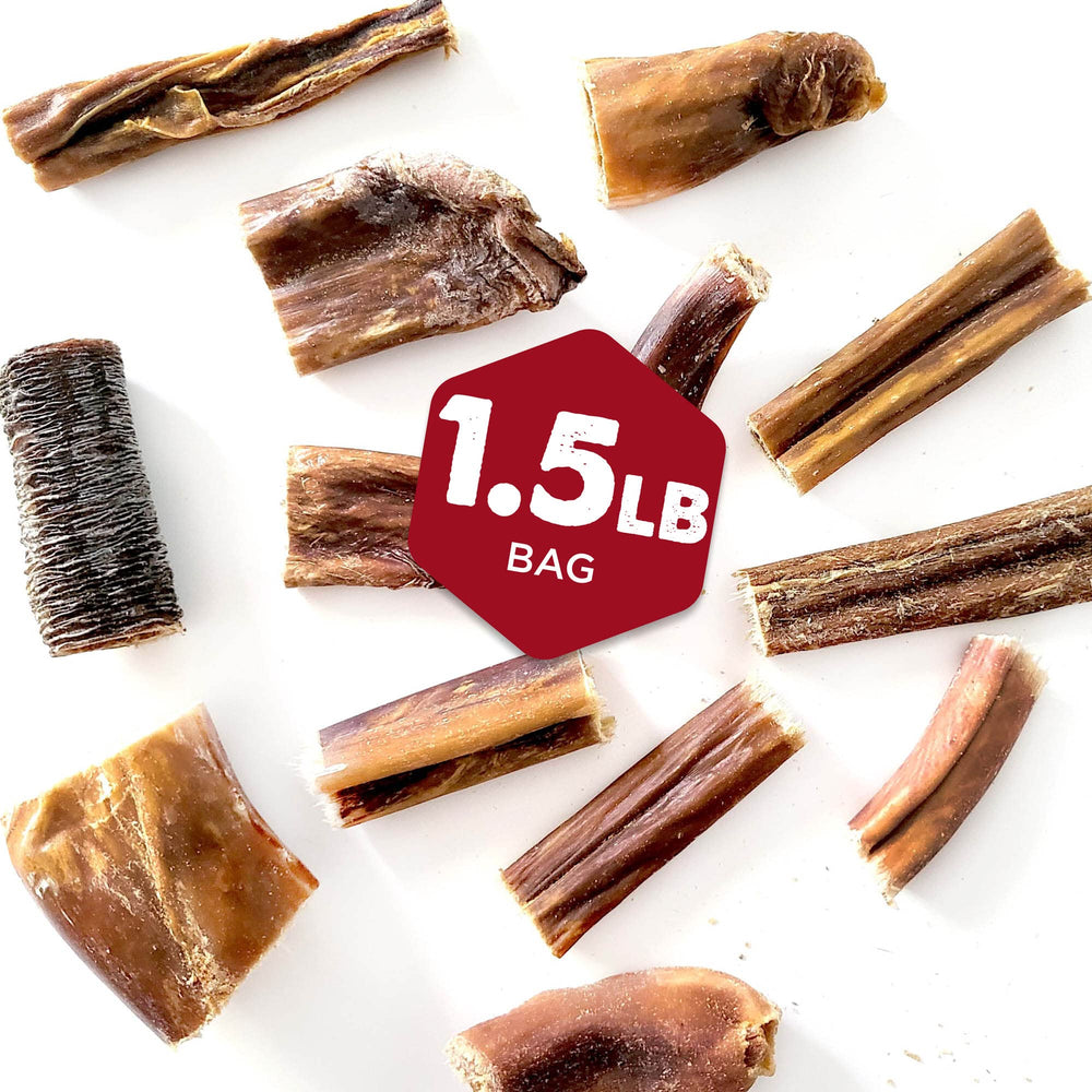 Best Bully Sticks gullet bites packaging made in USA, All-natural beef reward.
