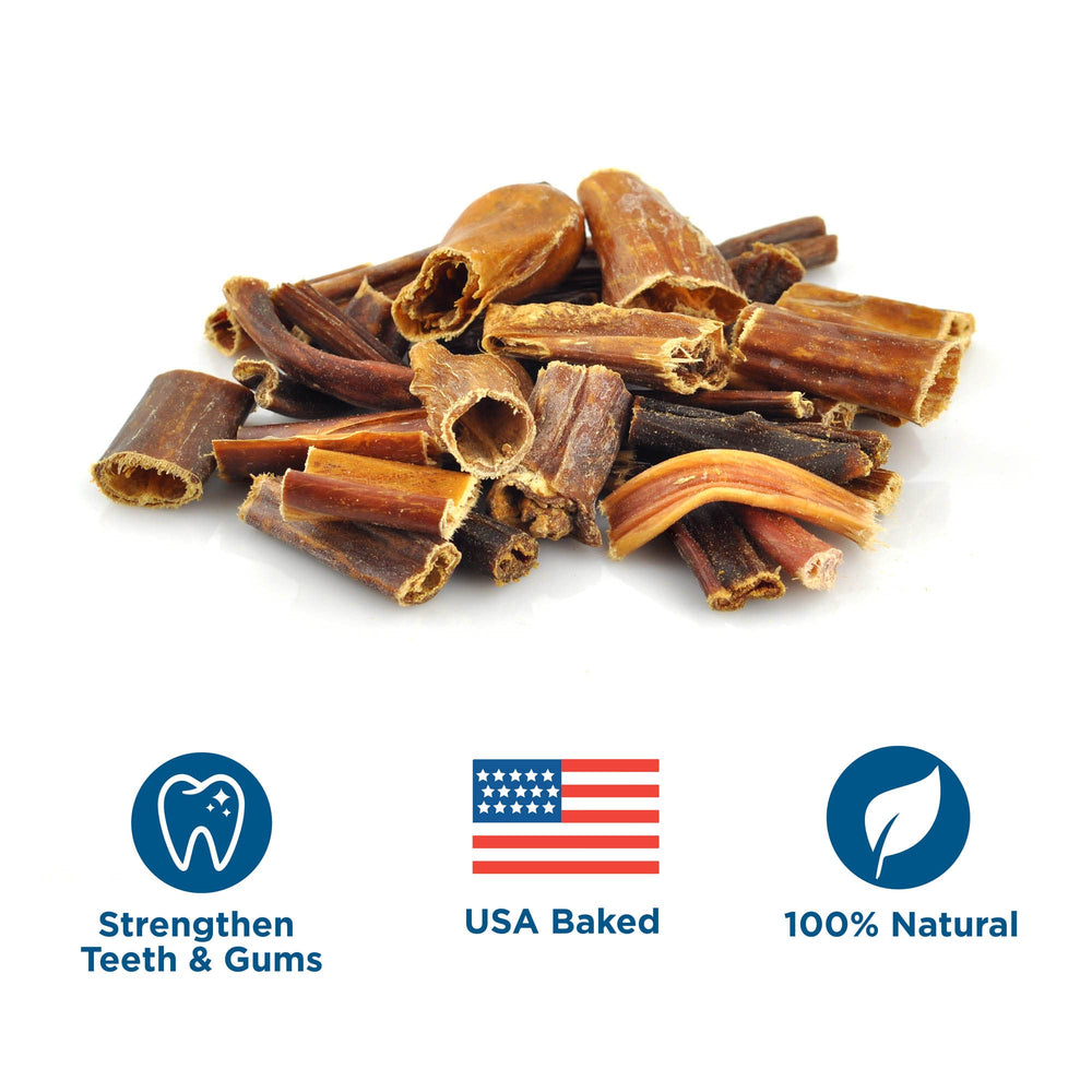 Best Bully Sticks gullet bites close-up, natural beef esophagus texture ideal for light chewers.