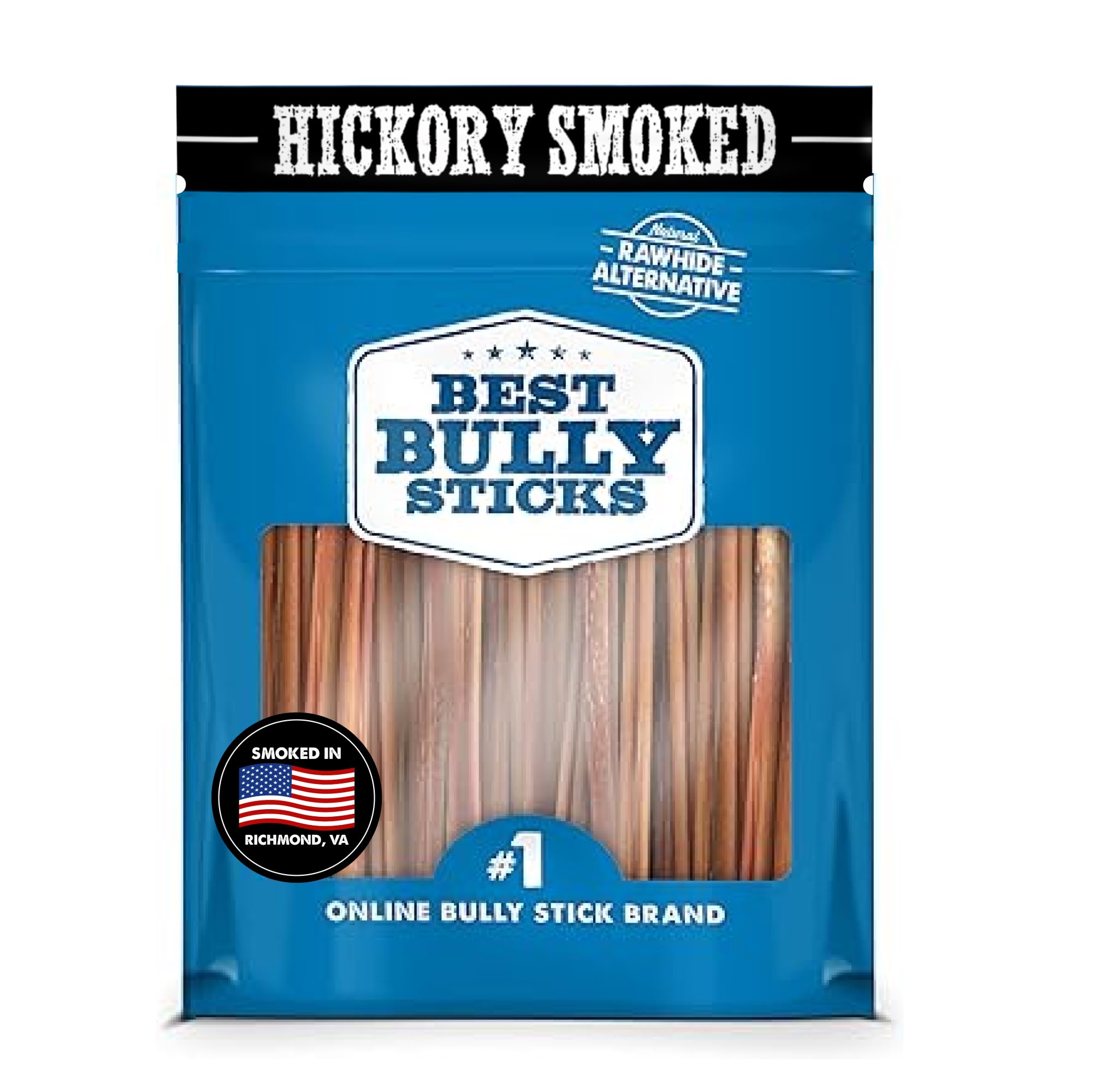 Best Bully Sticks 20-pack packaging showing value for durable chews.