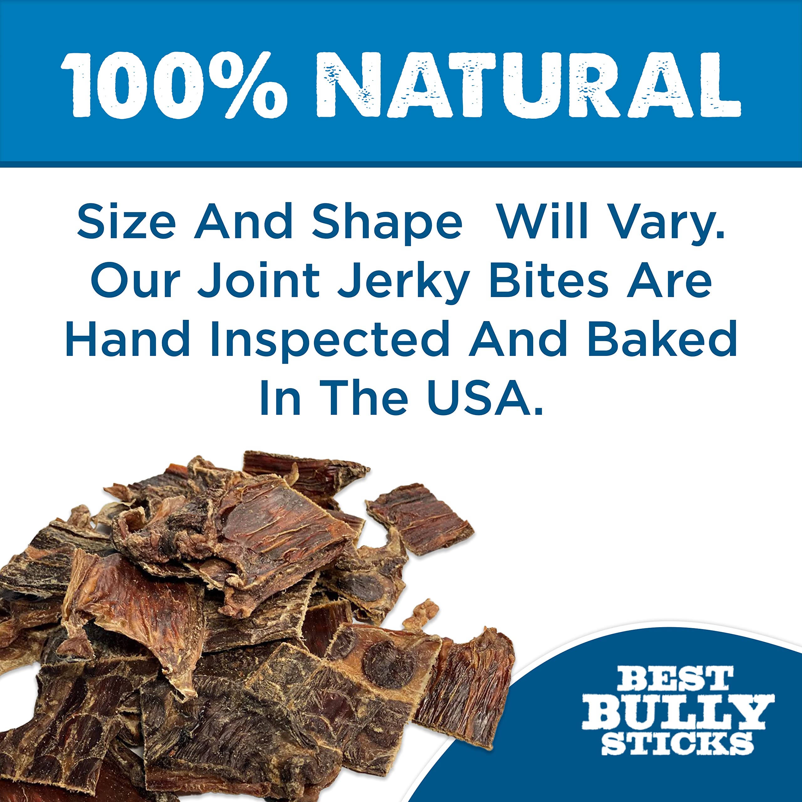 Best Bully Sticks Joint Jerky Gullet Bites dog chew action demonstrates long-lasting entertainment