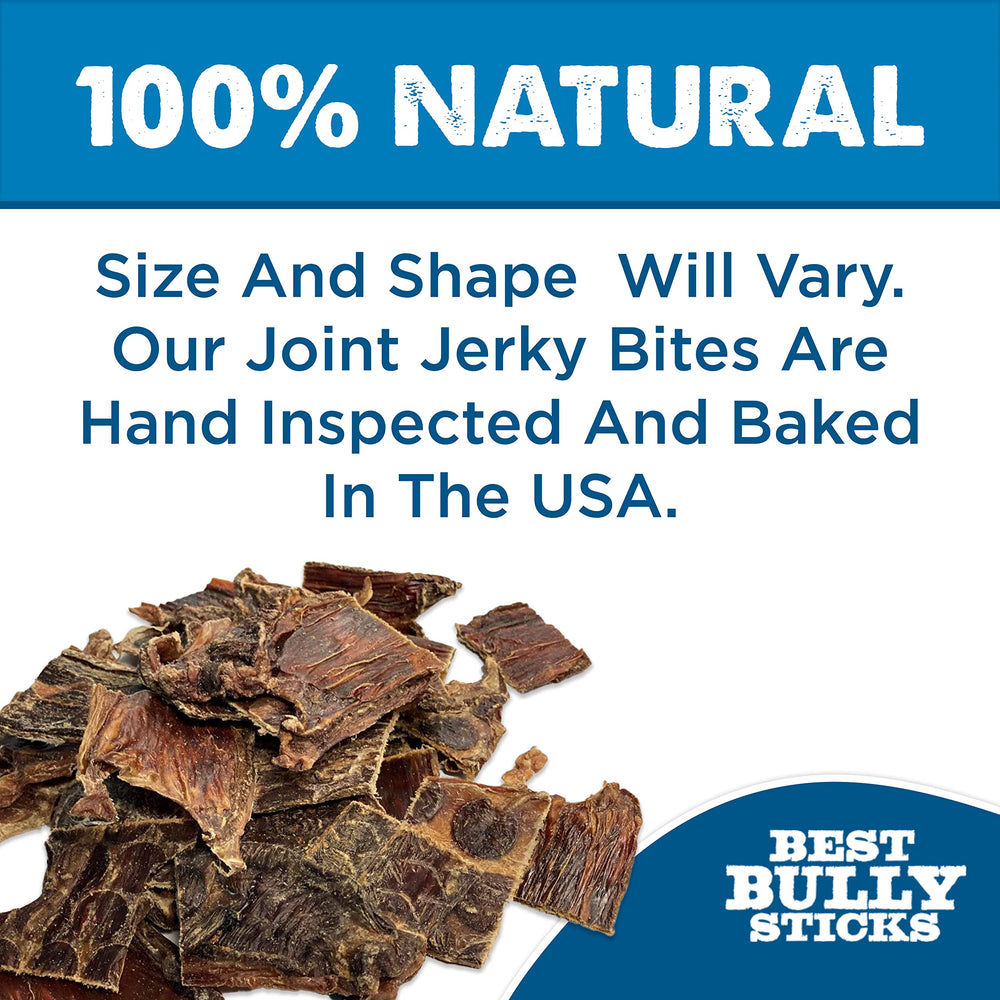 Best Bully Sticks Joint Jerky Gullet Bites dog chew action demonstrates long-lasting entertainment