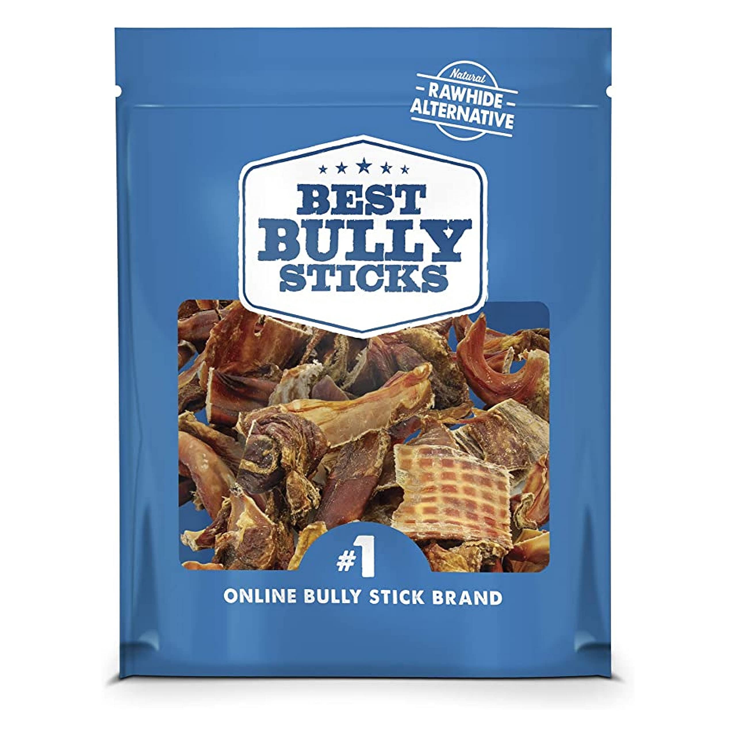 Best Bully Sticks Joint Jerky Gullet Bites pack view with a protein-packed dog chew