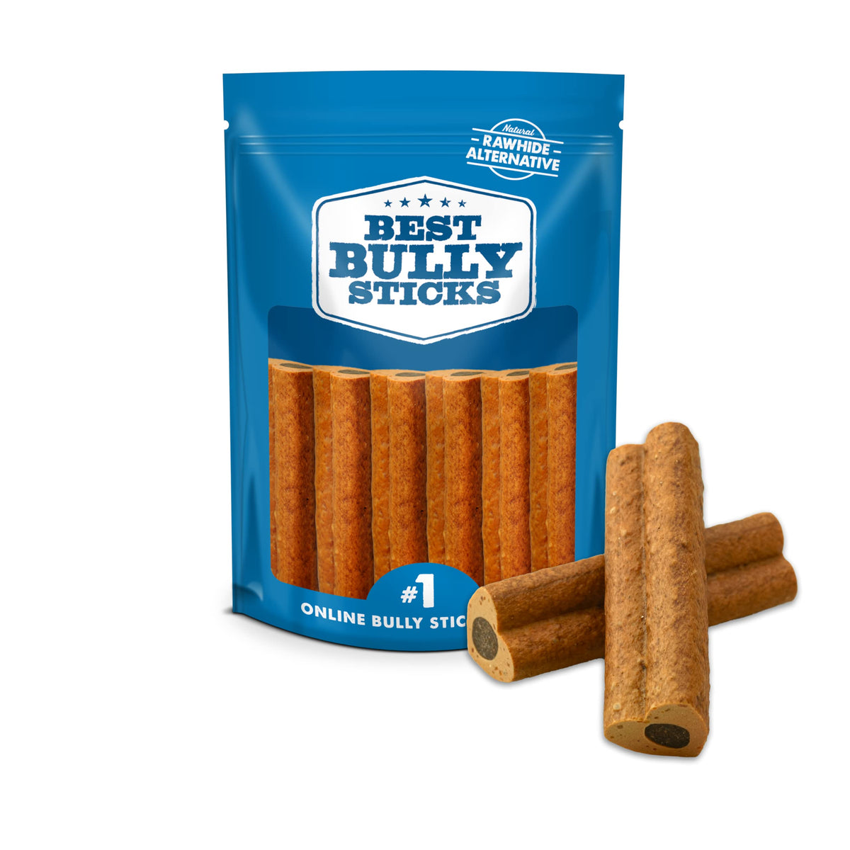 Best Bully Sticks Love Bones heart-shape close-up showing chewy texture for satisfying mouth rewards.