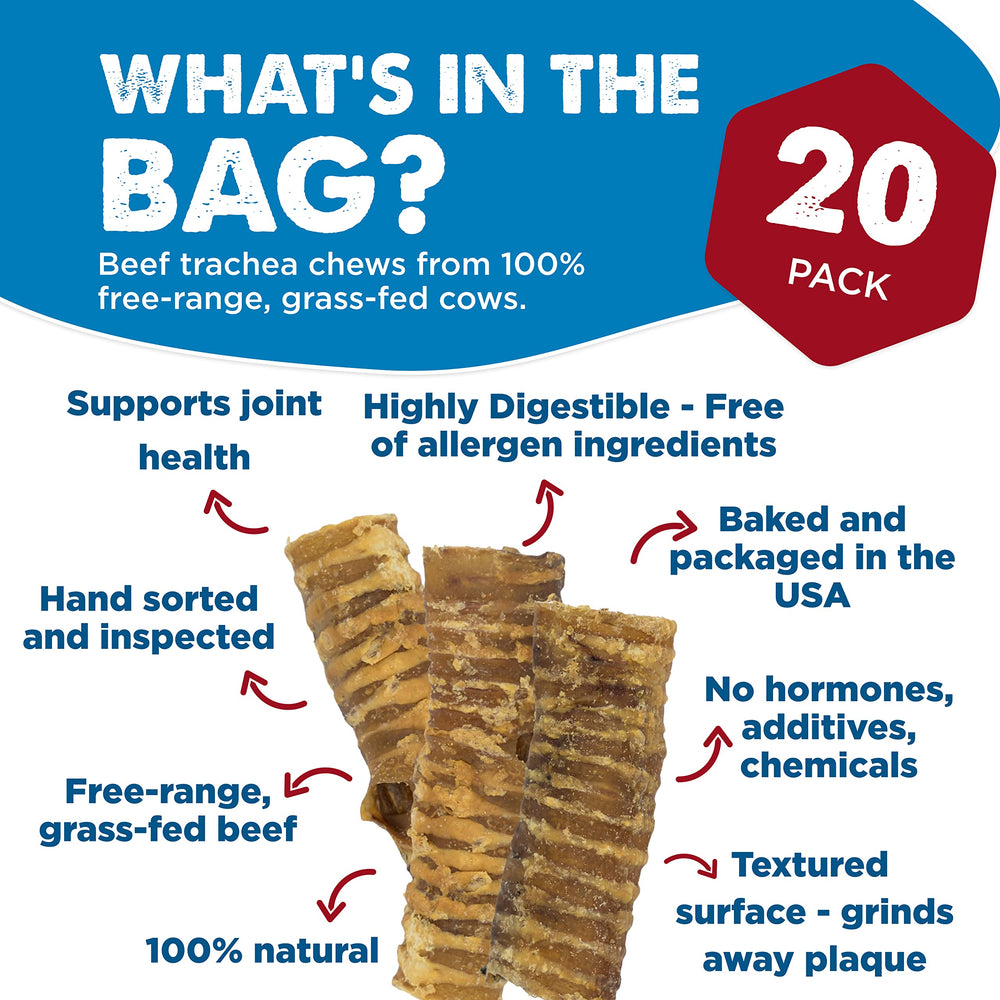 Best Bully Sticks beef trachea bag, grain-free single-ingredient chew for healthy snacking