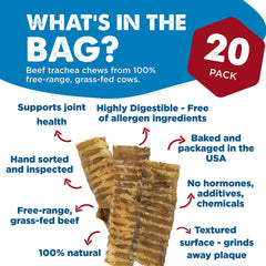 Best Bully Sticks beef trachea bag, grain-free single-ingredient chew for healthy snacking