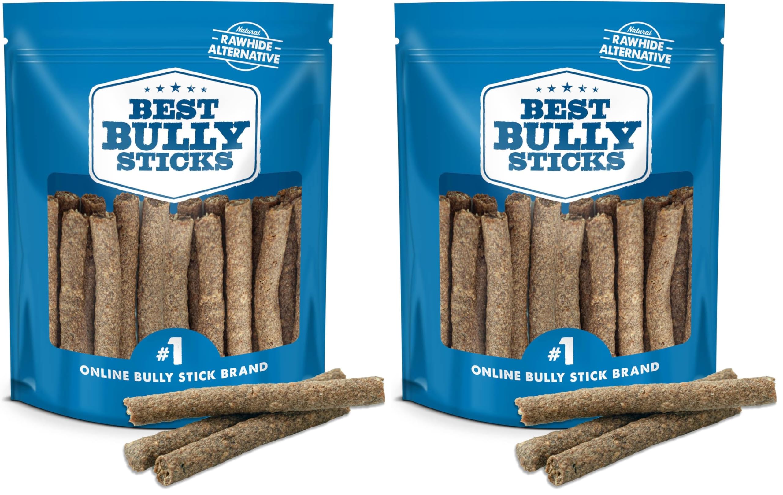 Best Bully Sticks beef snap sticks in a treat jar for easy rewards.
