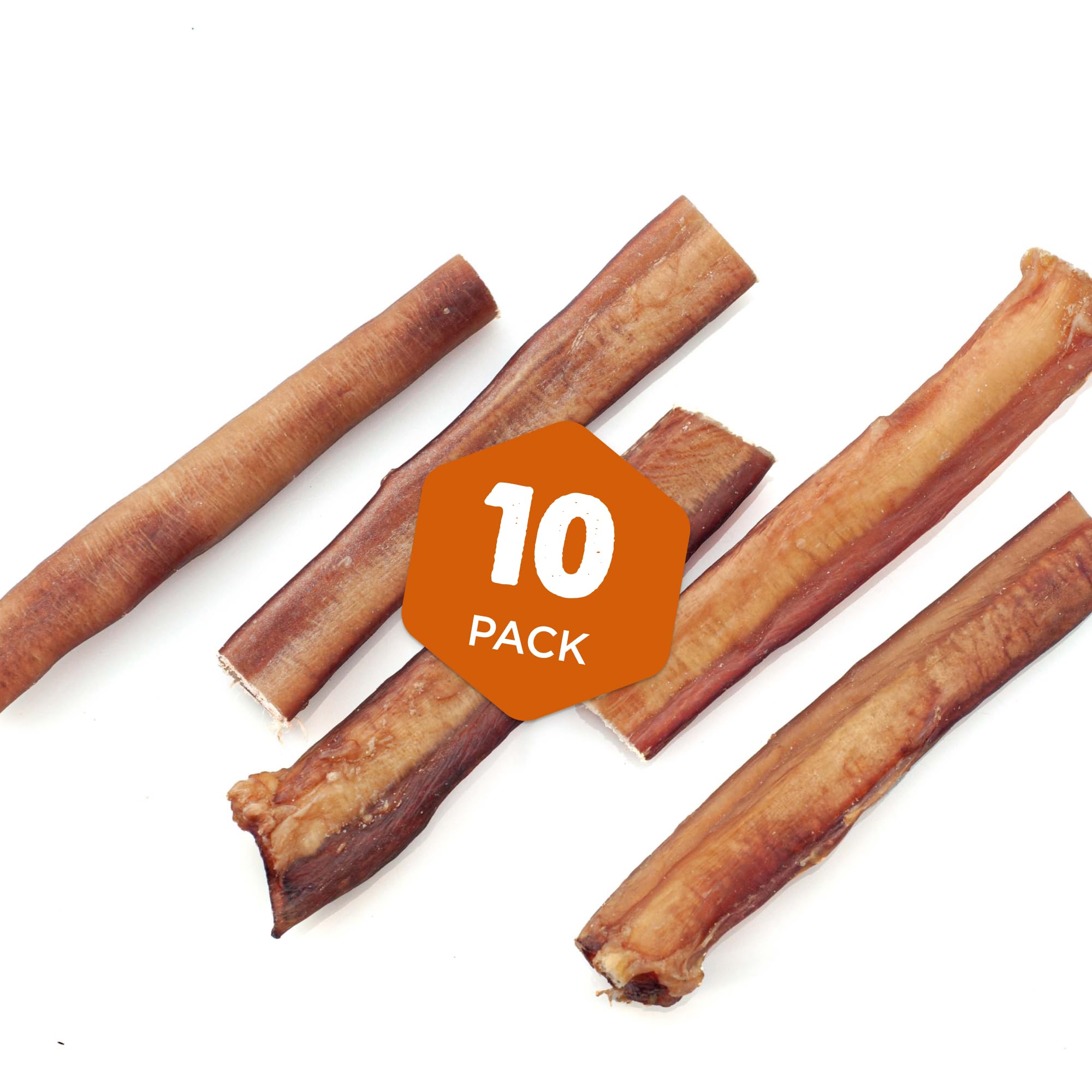 Best Bully Sticks rawhide-free 6in bully-stick closeup emphasizes long-lasting chew and safe snacking