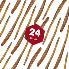 Best Bully Sticks senior-dog chew closeup—thin hollow design ideal for seniors and sensitive chewers.