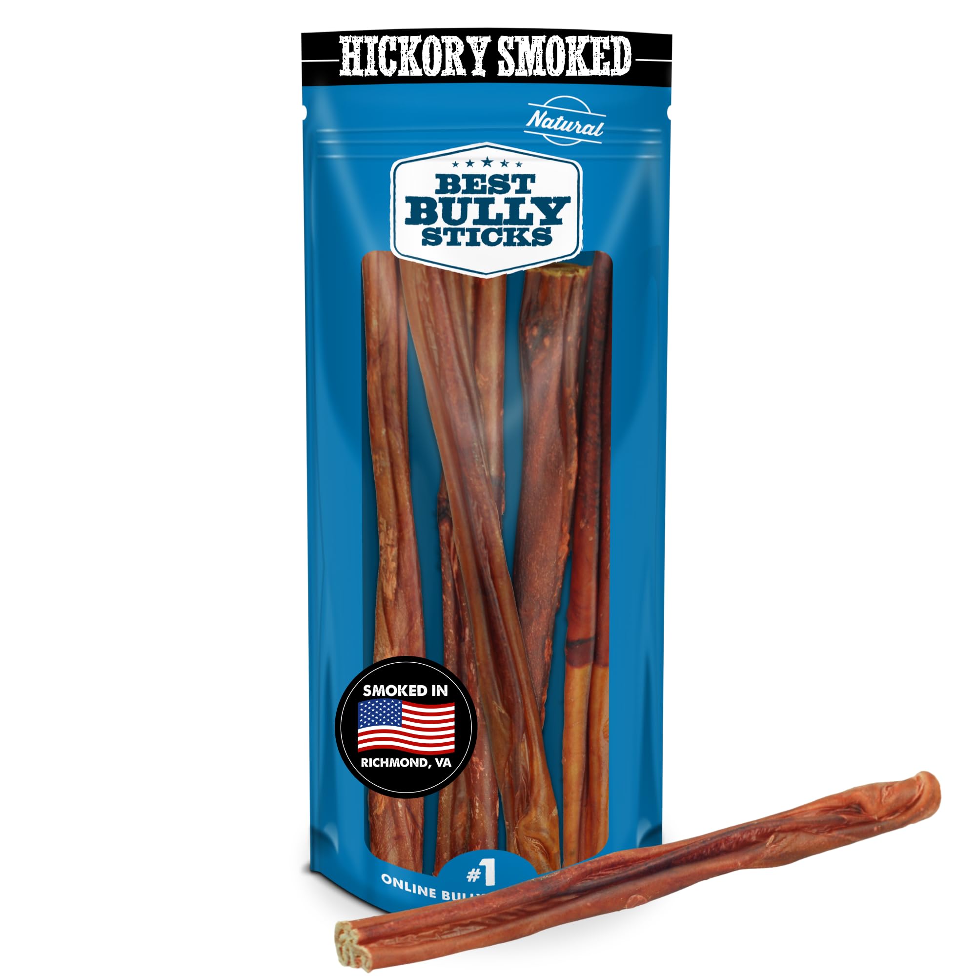 Best Bully Sticks smoked-bully-sticks-collagen-pack image shows packaging and ready-to-chew treats.