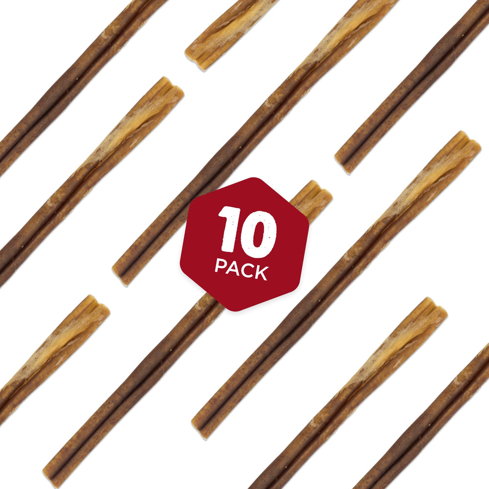 Best Bully Sticks thick 12-inch chew close-up—natural beef aroma engages dogs.