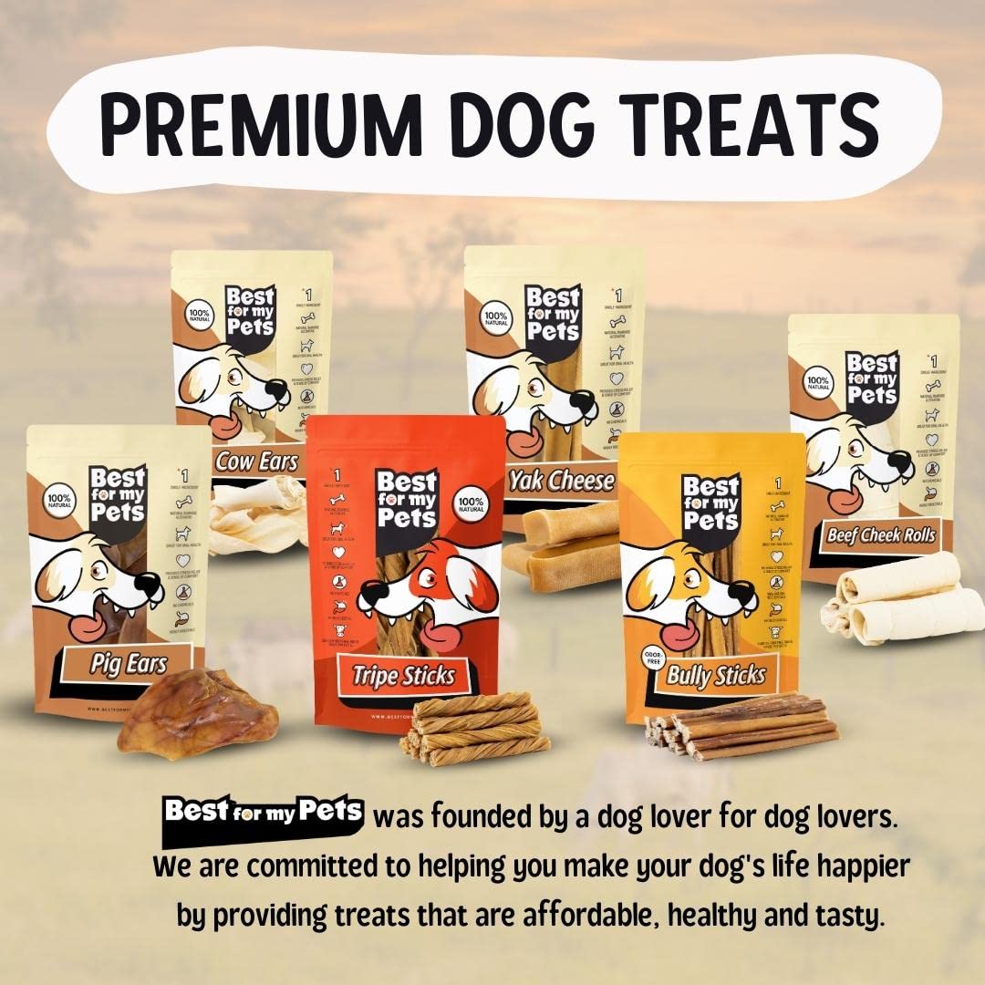 Best For My Pets pig ears open-bag happiness promise artwork highlights guarantee.