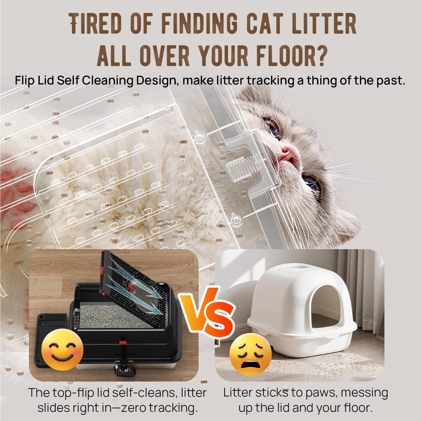 BEST JAJA 160 degree one-touch lid provides easy access during cleanup