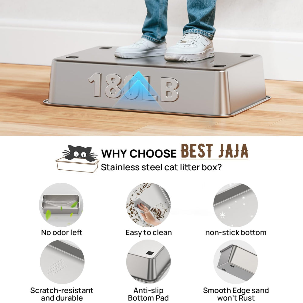 BEST JAJA spacious XL litter box fits large cats and multi-cat households