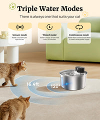 BEST JAJA fountain in Sensor Mode activates on approach for convenient drinking.